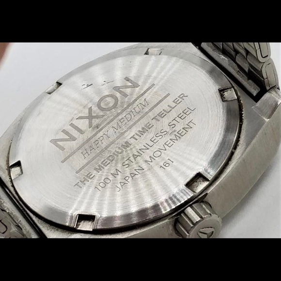 Nixon Happy Unisex Stainless Steel Silver Water Resistant Japan Quartz 161 Watch - Picture 6 of 10